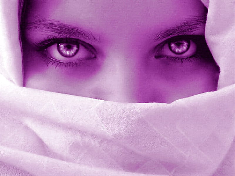 Eye's, eyes, purple, mask, linen, HD wallpaper