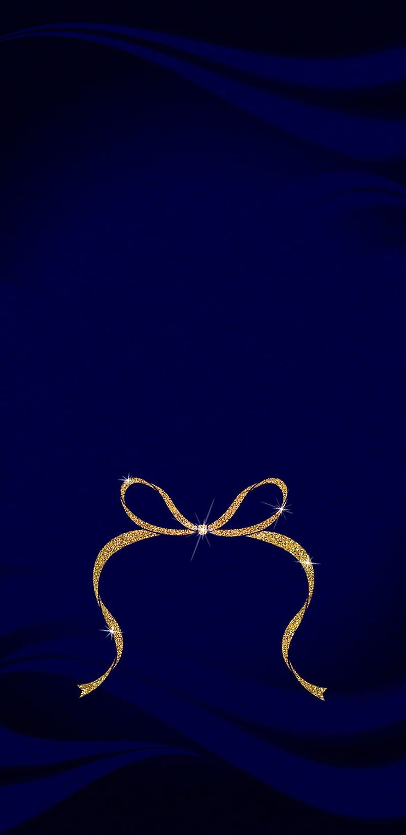 Golden Ribbon, blue, bow, gold, pretty, HD phone wallpaper | Peakpx