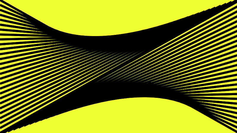 yellow black lines abstract, HD wallpaper