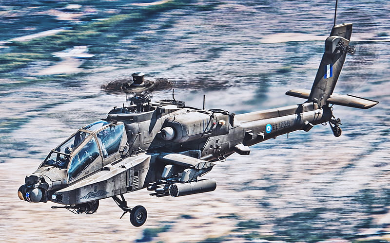 Boeing AH-64 Apache, combat helicopter, Greek Army, combat aircraft, military helicopters, AH-64 Apache, Hellenic Air Force, HD wallpaper