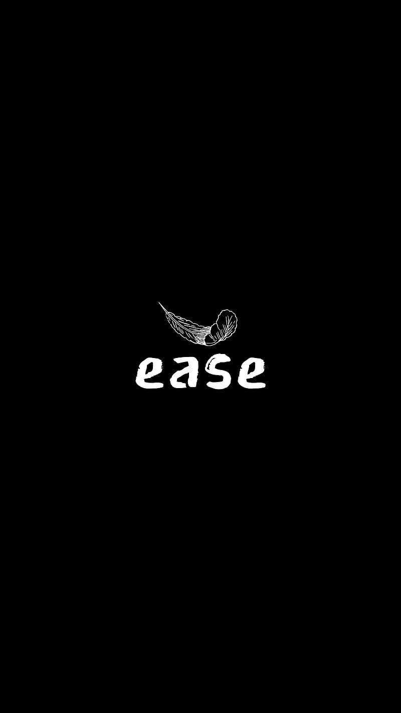 ease, word, feather, bw, HD phone wallpaper