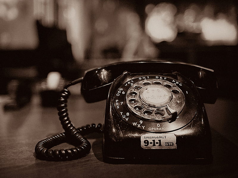 OLD TELEPHONE, retro, telephone, graphy, bw, old, HD wallpaper