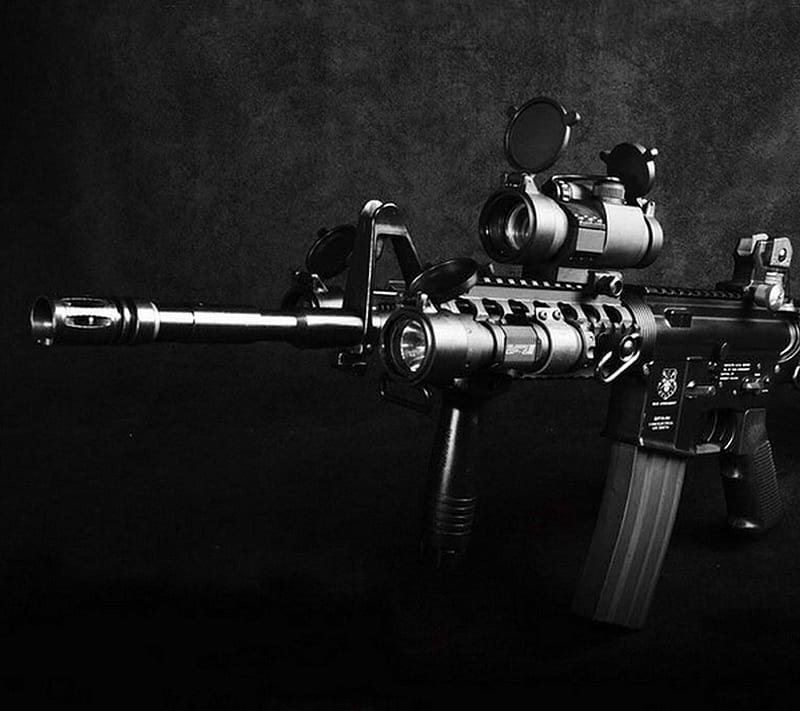 M4 Carabine, army, gun, military, modern, weapon, HD wallpaper