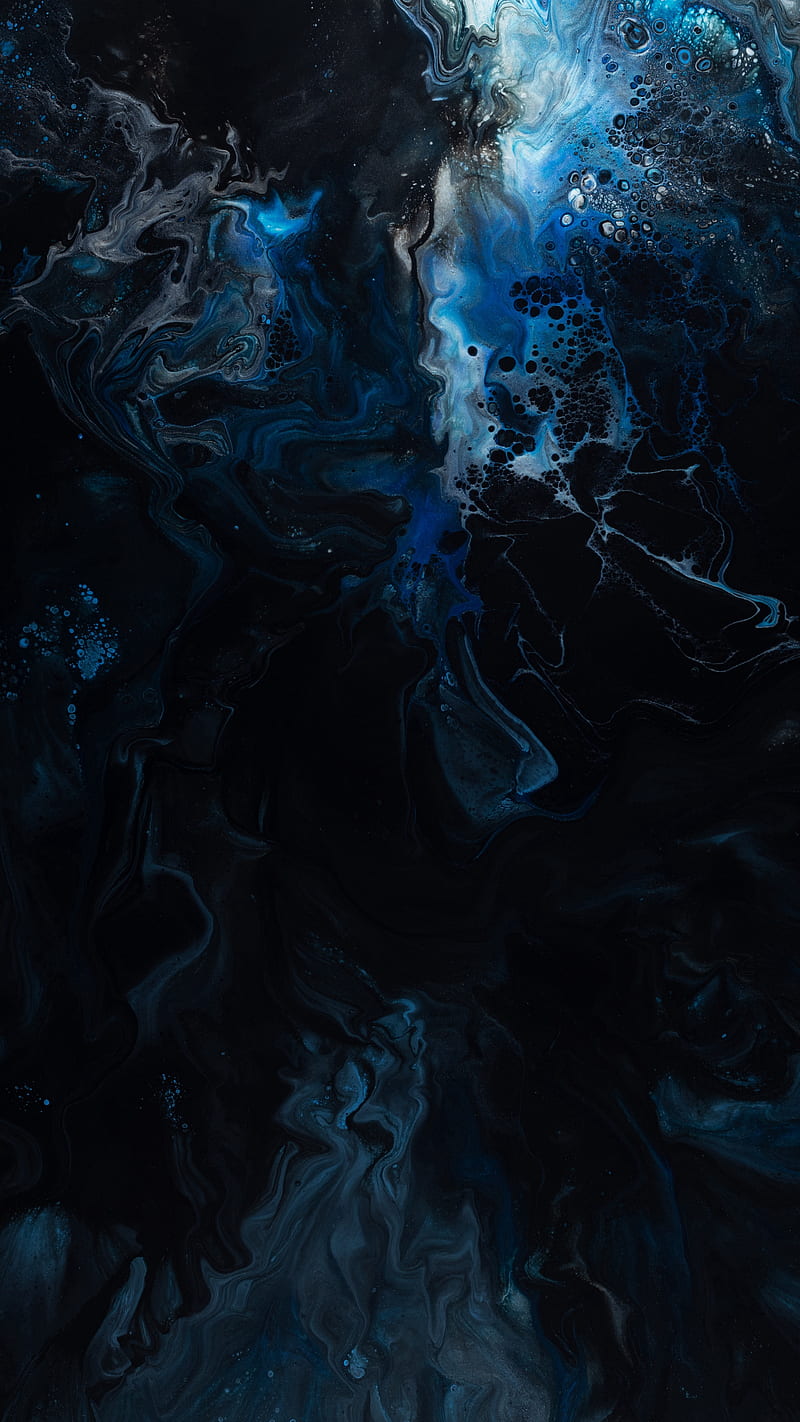 Liquid texture, stains, dark, blue, abstract, HD phone wallpaper | Peakpx