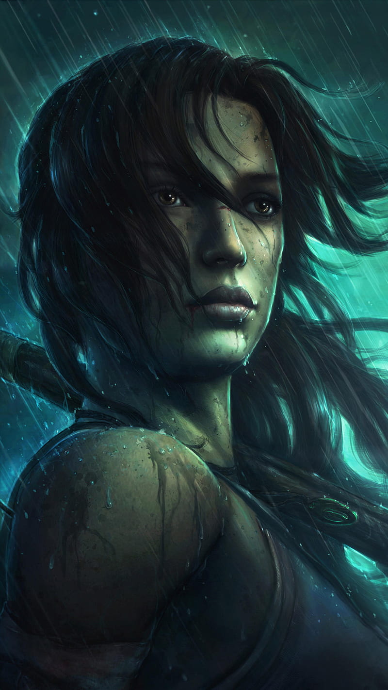 Tomb Raider , digital art, art work, artistic, fantasy girl, game, tomb raider, lara croft, HD phone wallpaper