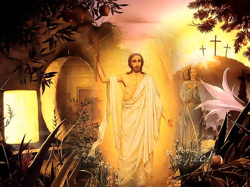 He is risen!!!!, christ, resurrection, jesus, easter, HD wallpaper