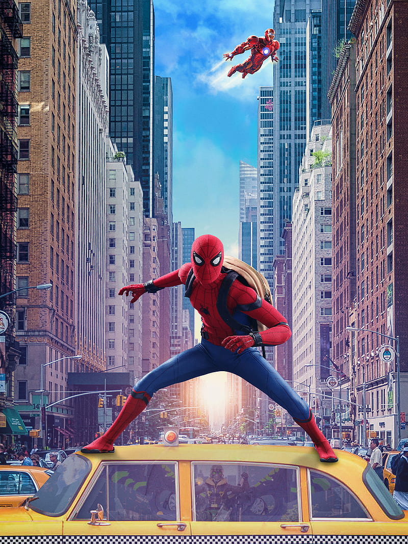 Spider-Man Homecoming (Movie), Peter Parker, movies, Iron Man, superhero, portrait display, HD phone wallpaper
