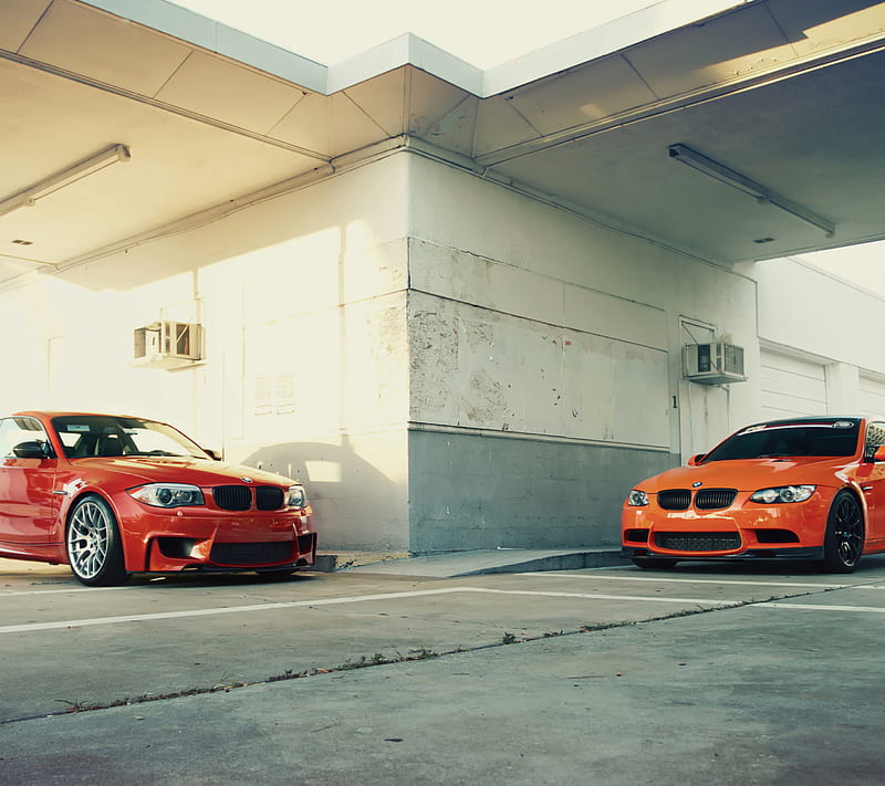 Two BMW M3, bonito, car, orange, red, HD wallpaper | Peakpx