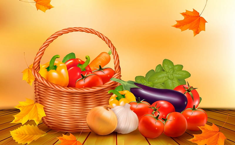 Still Life, harvest, autumn, vegetables, pumpkin, HD wallpaper