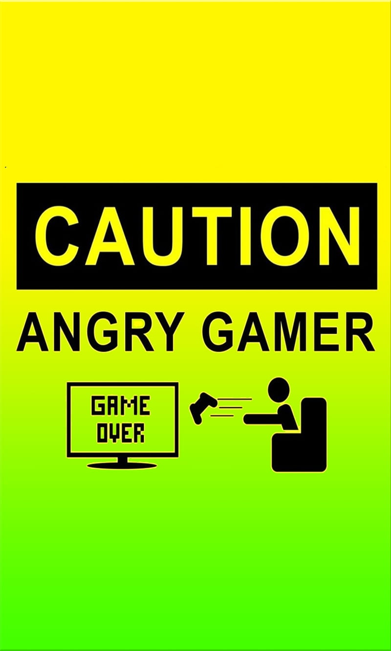 angry gamer, anger, caution, cool, game, game over, new, saying, HD phone wallpaper