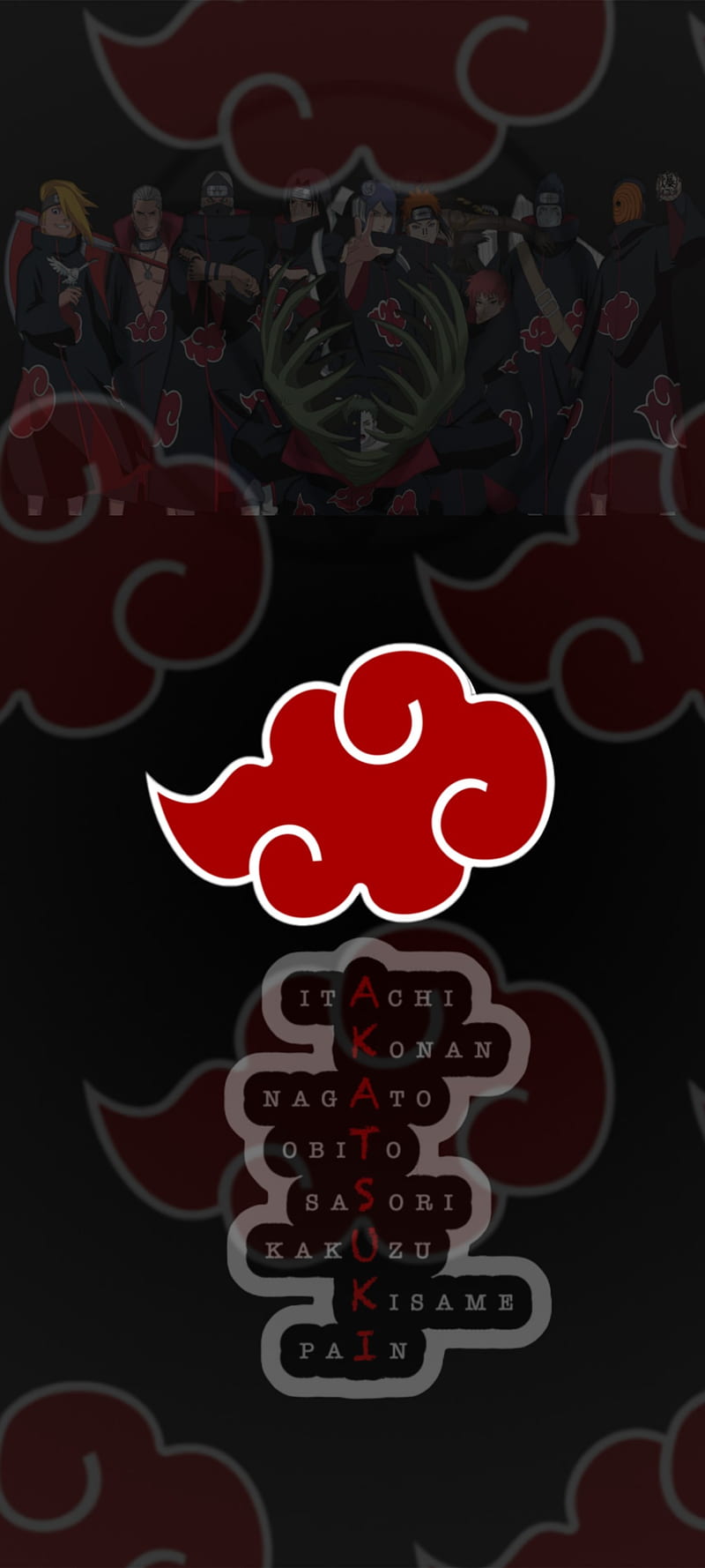 Naruto - Anel Akatsuki com Caixa de Presente  Akatsuki, Cloud wallpaper,  Logo wallpaper hd