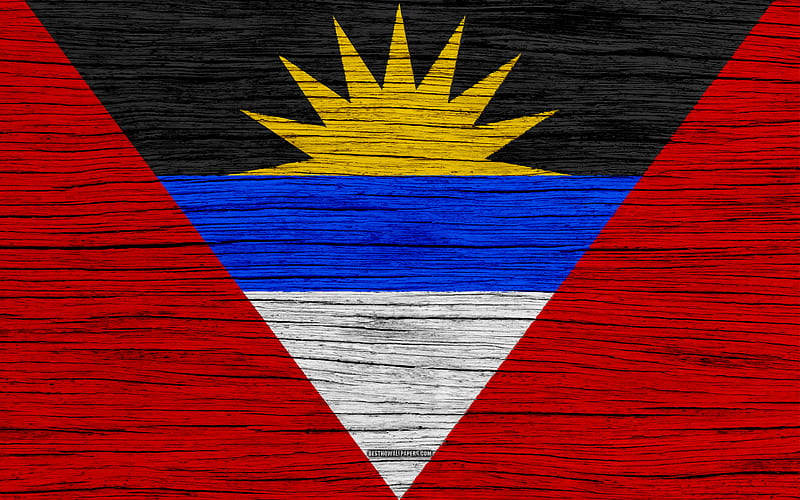 Flag of Antigua and Barbuda North America, wooden texture, Antiguan flag, national symbols, Antigua and Barbuda flag, art, Antigua and Barbuda, HD wallpaper