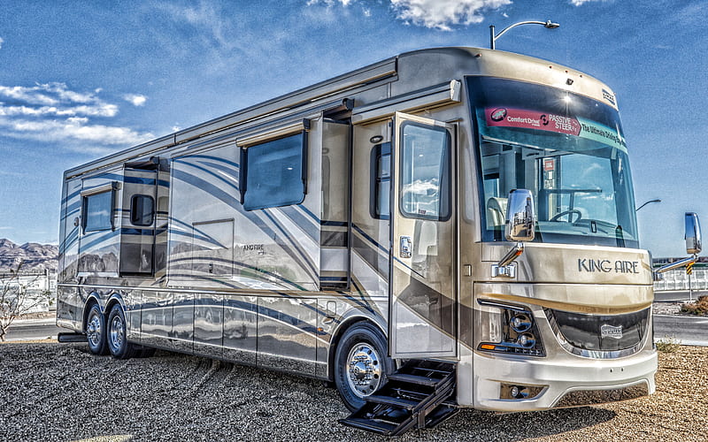Newmark King Aire 4553, 2019, luxury motorhome, exterior, front view, american motorhomes, Newmar, HD wallpaper