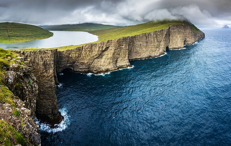Coastline, Faroe Islands, HD wallpaper