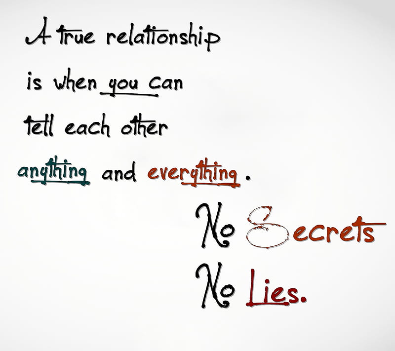 No Secrets Or Lies, everything, new, nice, relationship, tell, true, HD wallpaper