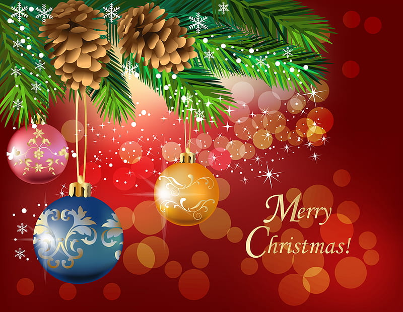 Merry Christmas, christmas tree, christmas, christmas balls, magic ...