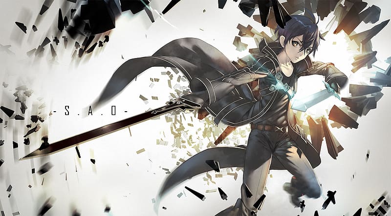 Anime, Sword Art Online, Kirito (Sword Art Online), Kazuto Kirigaya, HD ...