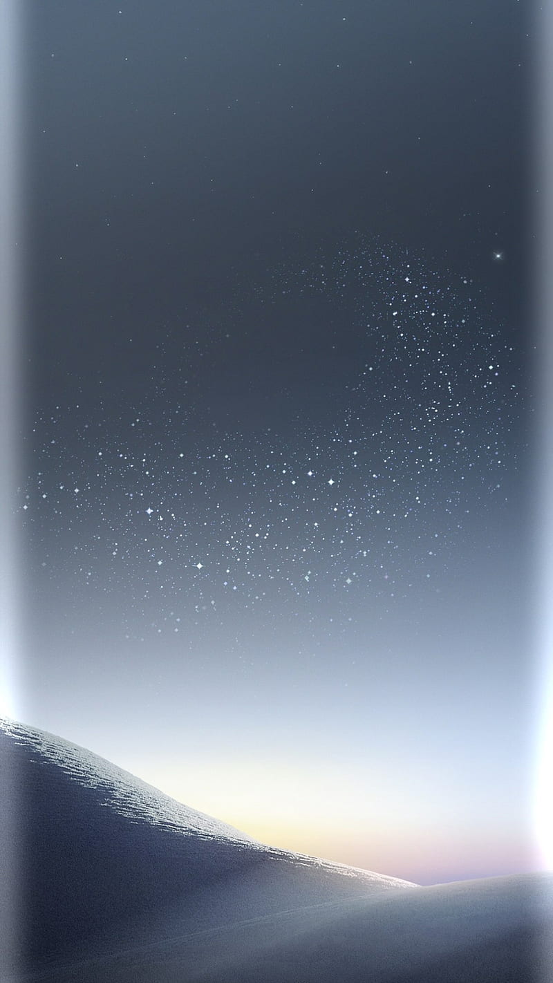 Galaxy s8, desert, edge, night, s8plus, sand, silver, stars, stoche, HD phone wallpaper