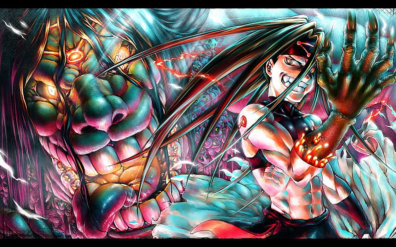 Envy, colourful, fullmetal alchemist brotherhood, fullmetal alchemist, fmab, fma, homunculus, monster, colours, HD wallpaper