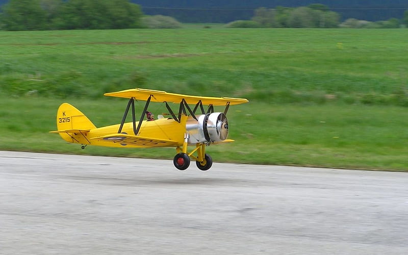 Yellow Plane, yellow, plane, fly, aviatic, HD wallpaper | Peakpx