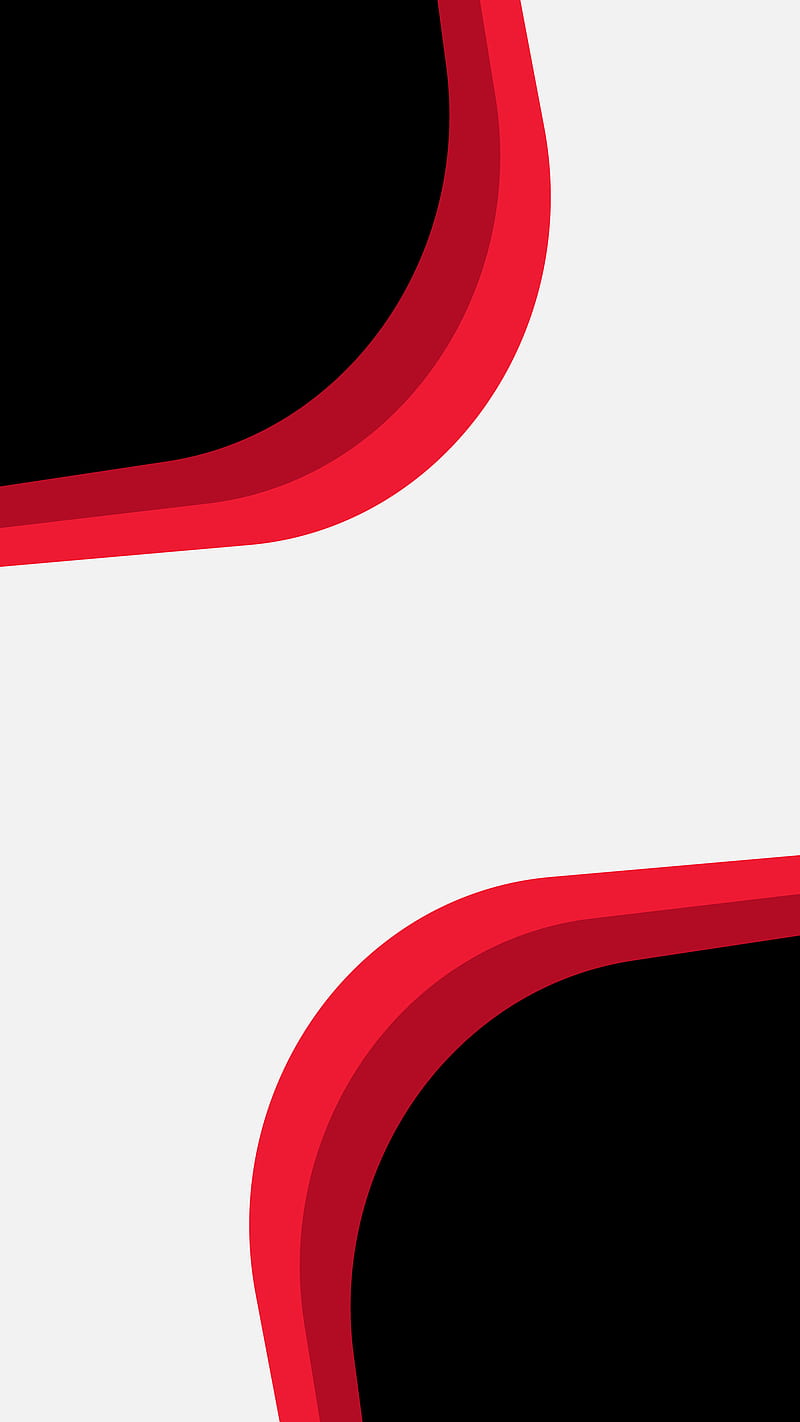 Simple Abstract Design, Red, black, flat, lines/shapes, modern, white, HD phone wallpaper