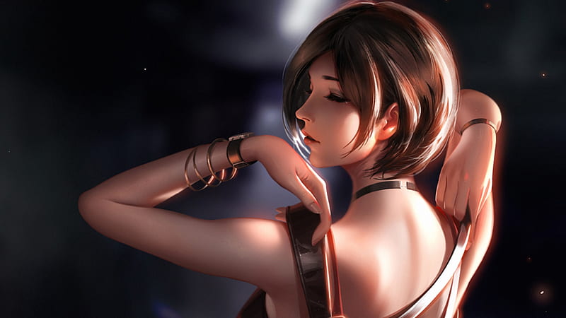 RE4 Remake Ada Wong outfit for Tifa at Final Fantasy VII Remake