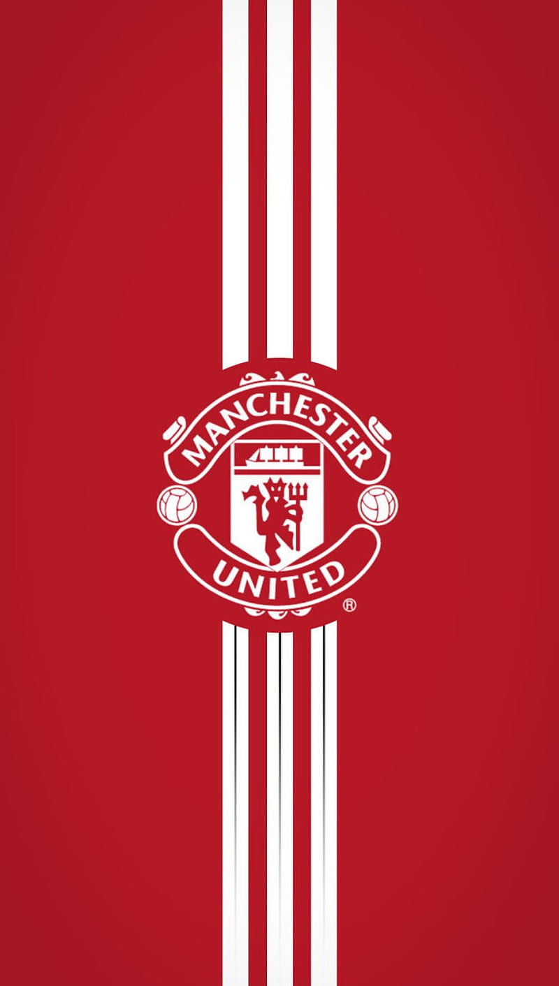 Manchester United logo, red background, HD wallpaper | Peakpx