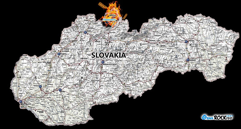 map of slovakia, svk, slovakia, map, HD wallpaper