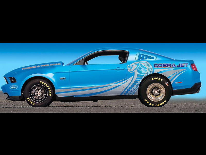 2012 Ford Mustang Cobra Jet, mustang, ford, 2012, car, cobra jet, blue, HD wallpaper