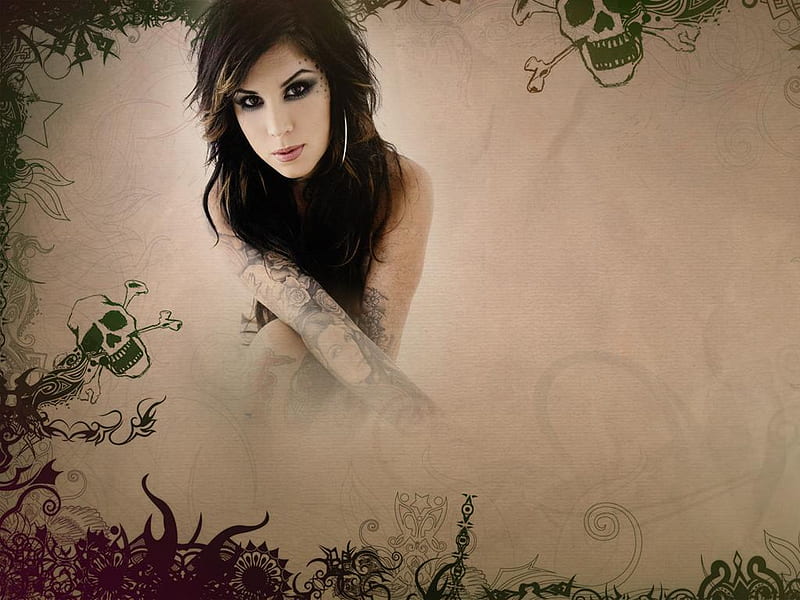 cool kat, pretty, artist, art, female, hollywood, tattoo, television, woman, sexy, mexico, reality, HD wallpaper