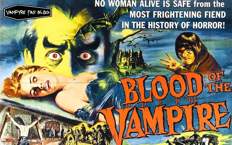 blood of the vampire, vampire, dracula, bat, blood, HD wallpaper