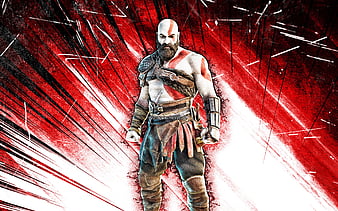 Kratos Wallpaper 4K, Fortnite, God of War, Skin