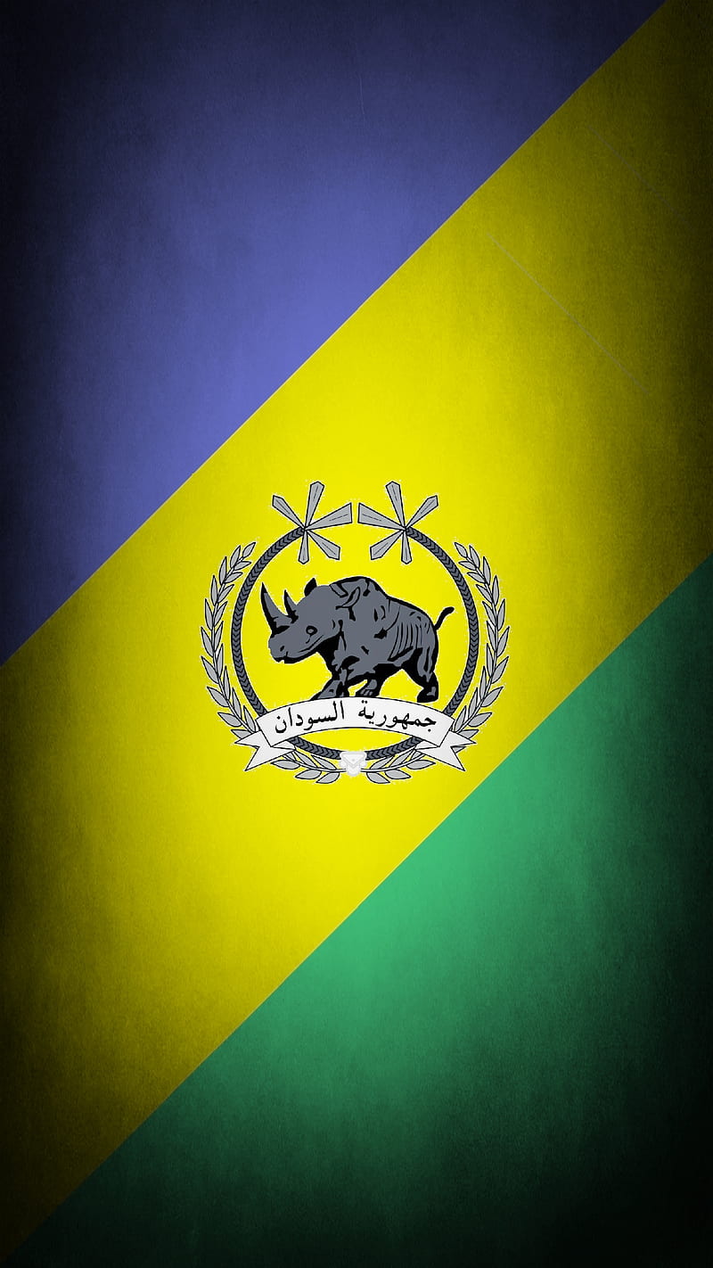 Sudan, emblem, flag, flag of sudan, old, rhino, rhinoceros, sudanese, HD phone wallpaper