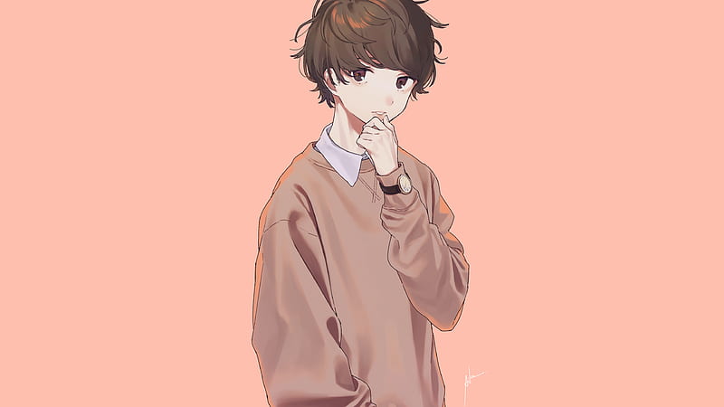 Anime boy, gas mask, red eyes, black hair, hoodie, Anime, HD wallpaper |  Peakpx