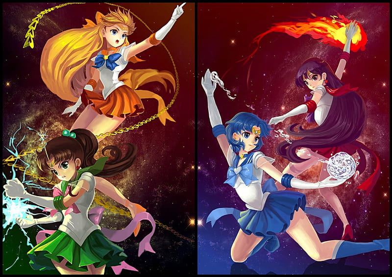 Bishoujo Senshi Sailor Moon, blond, sailor jupiter, magical girl, group,  anime, HD wallpaper | Peakpx