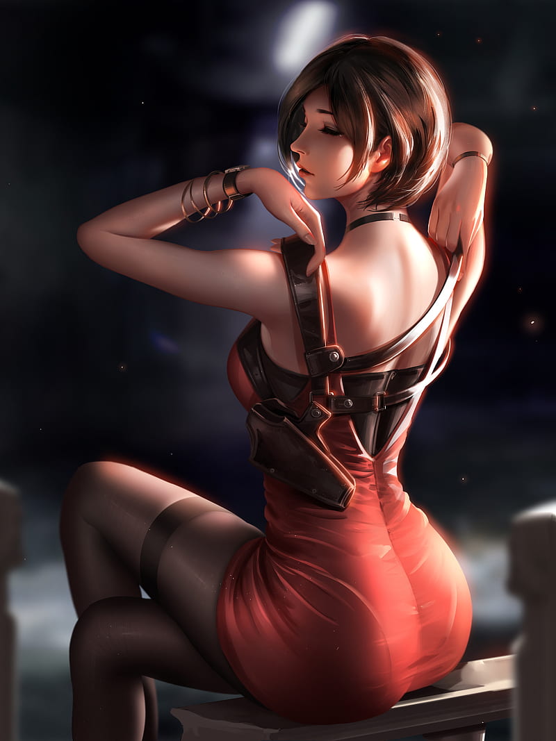 Ada, Ada Wong, women, video game characters, looking at viewer