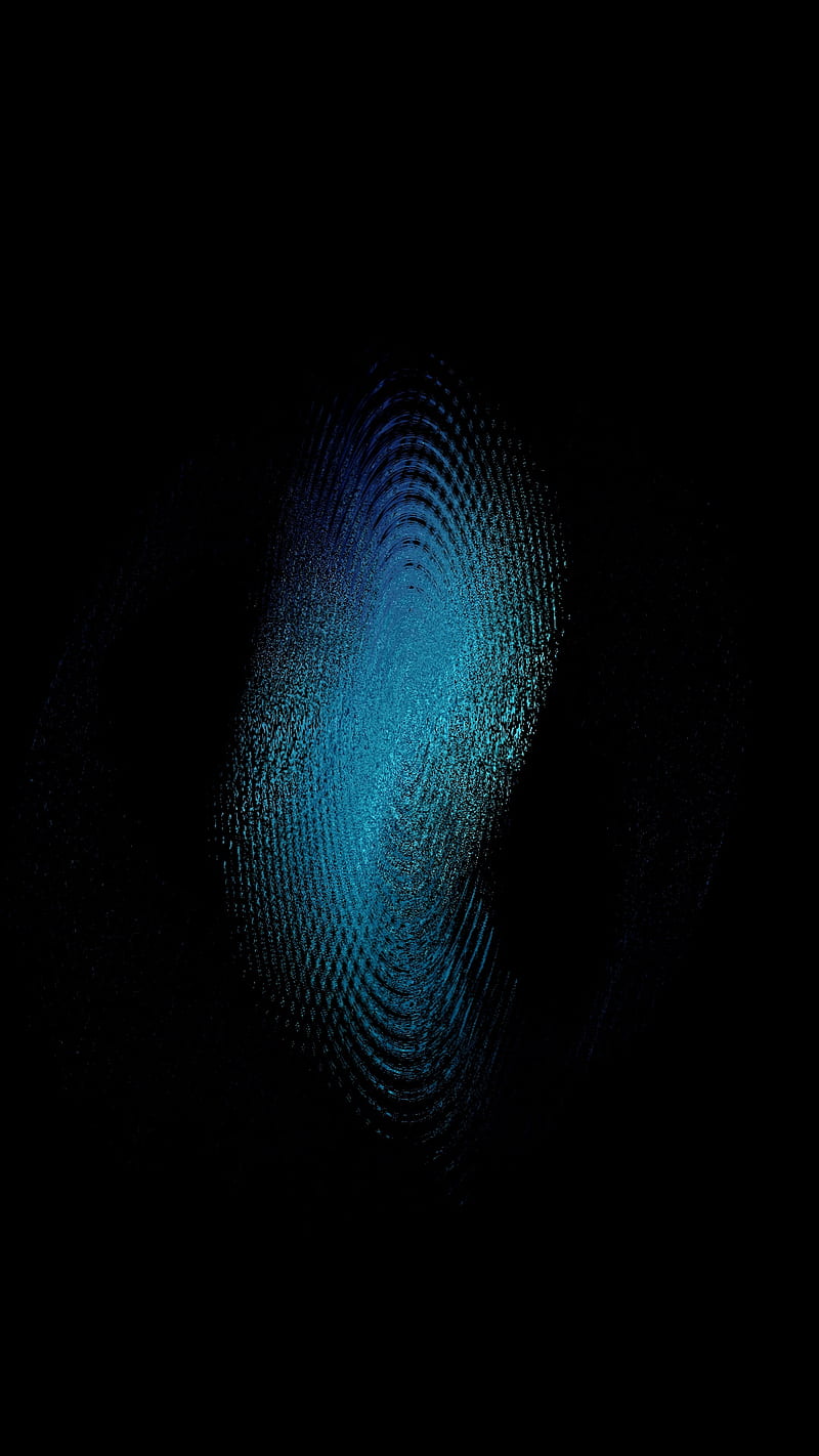 Amoled wave, abstract, black, blue, dark, HD phone wallpaper