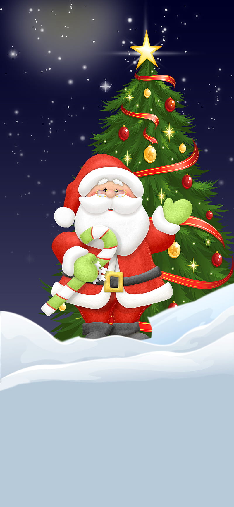 Santa Time, christmas, winter, holidays, snow, HD phone wallpaper