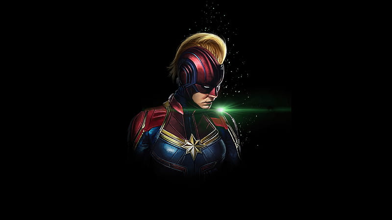 Captain Marvel Dark , captain-marvel, superheroes, artist, artwork, digital-art, dark, black, artstation, HD wallpaper