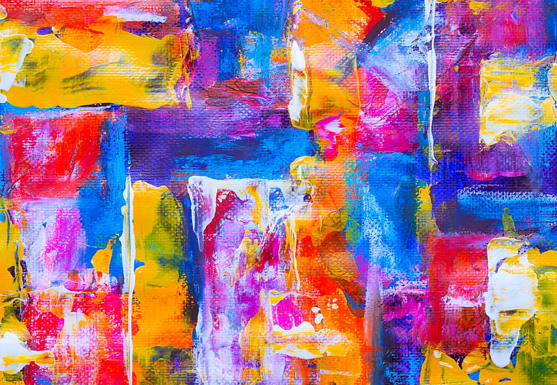 canvas, spots, paint, strokes, colorful, abstraction, HD wallpaper