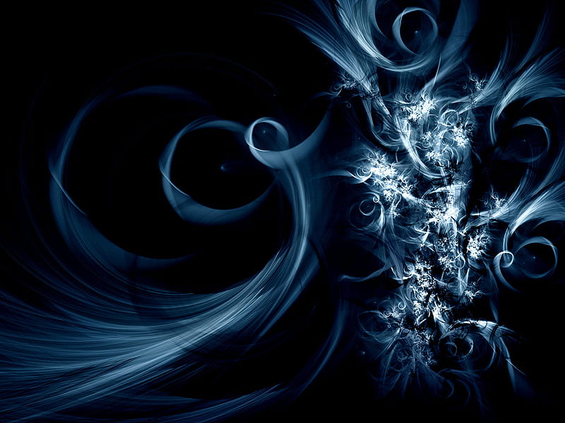 Beautiful Blue Swirl Silk, swirl, dark, silk, dark blue abstract, blue, HD wallpaper