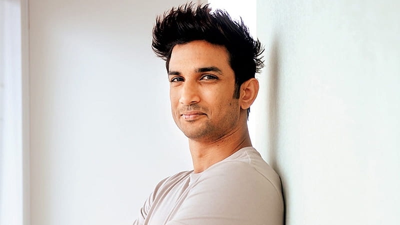 Sushant Is Leaning Back On White Wall Wearing White Dress Sushant Singh Rajput, HD wallpaper