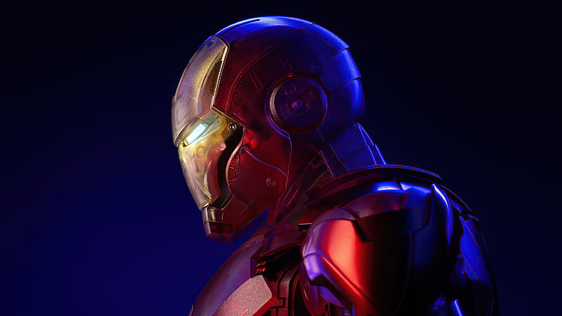 Holographic Iron Man 2020, iron-man, superheroes, artwork, artist, HD wallpaper