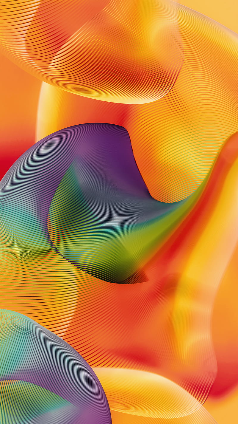 Abstract colors, 3d, Jakub, background, bonito, colorful, lines, orange, rainbow, HD phone wallpaper