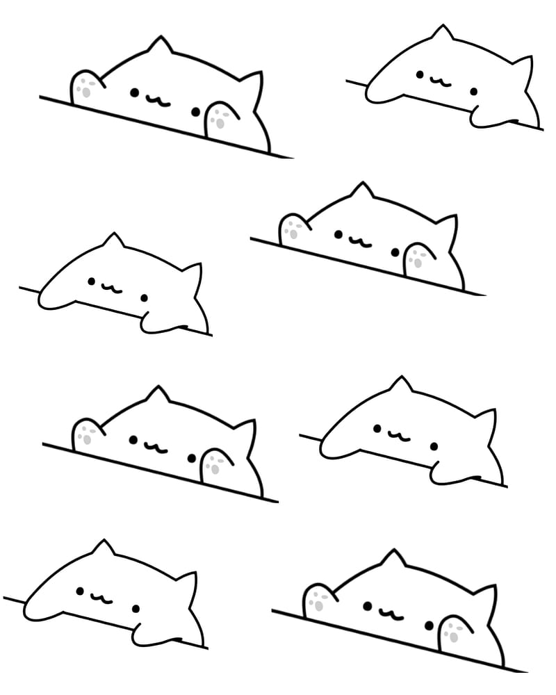 Bongo Cat, bongos, cats, cute, meme, white, black, kittens, HD phone wallpaper