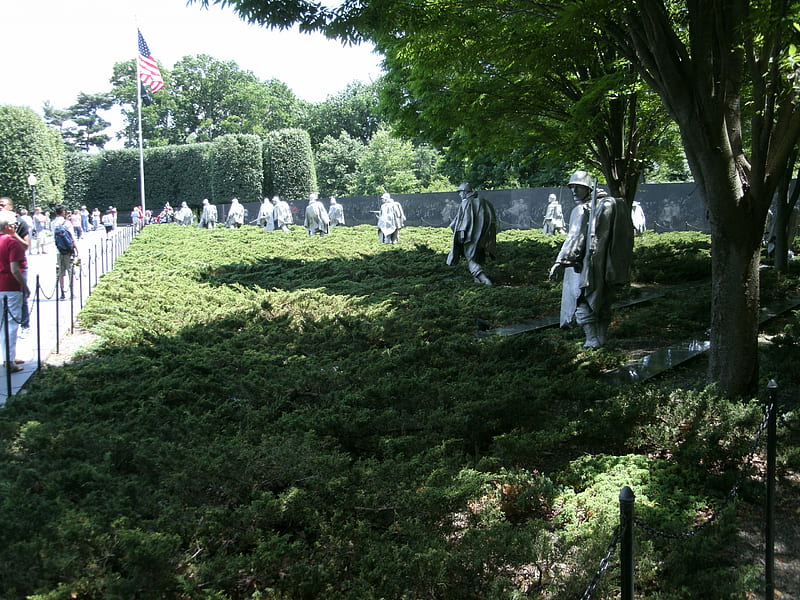 War Memorial Washington D.C., Monuments, Soldiers, tree, grass, HD wallpaper