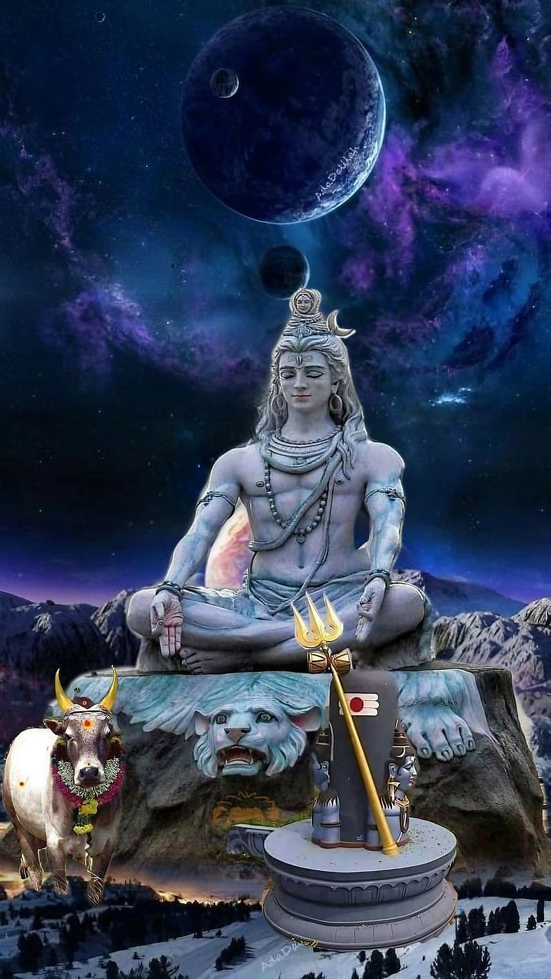 Hara Hara Shambhu, Planets Background, lord, god, mahadev meditation