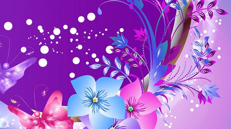 Flower Art, flower, art, abstract, vector, HD wallpaper