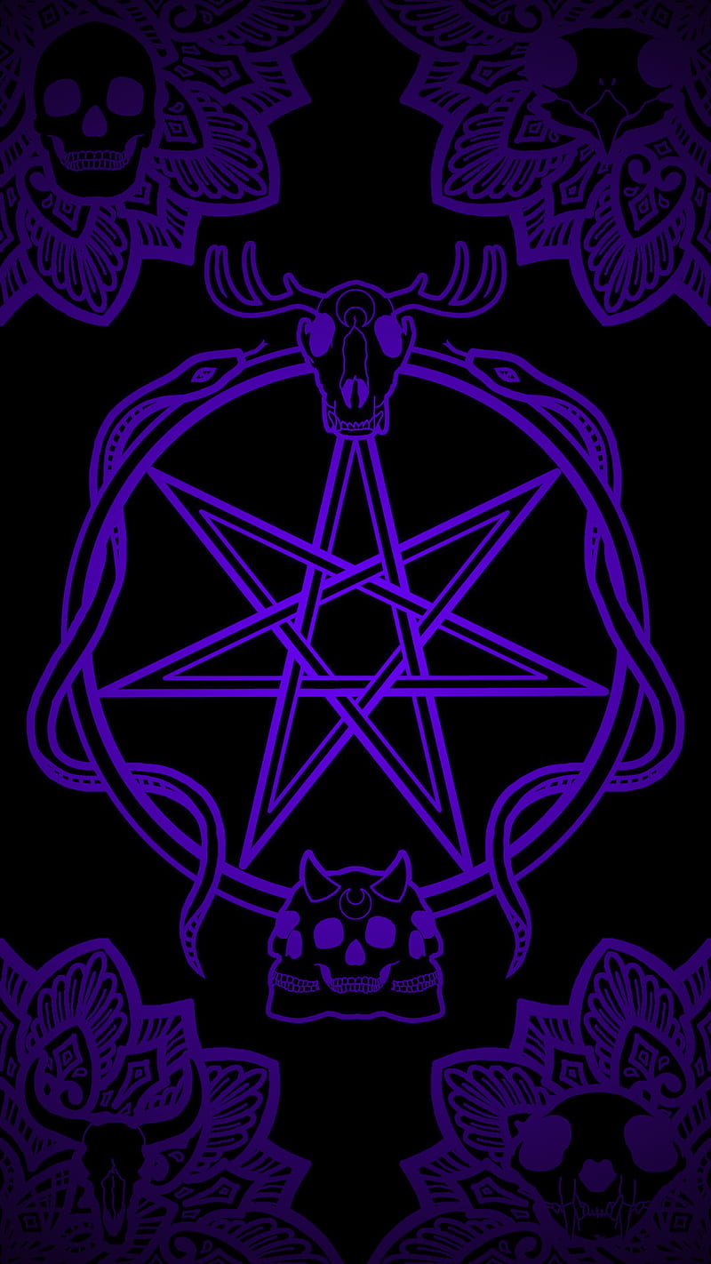 Wheel of Fortune, goth, gothic, magical, magick, mandala, moon, skull, spooky, tattoo, witchy, HD phone wallpaper