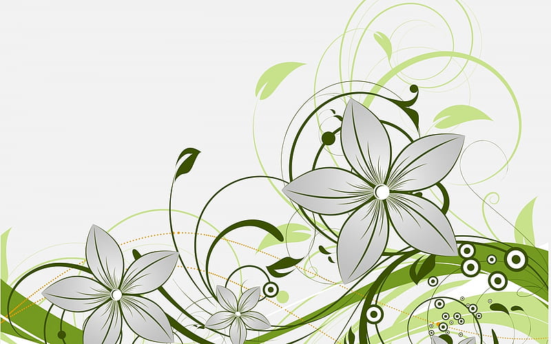 Texture, pattern, green, flower, gris, paper, white, HD wallpaper | Peakpx